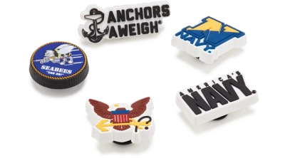 Jibbitz Kids' Armed Forces Us Navy 5pck In Multi