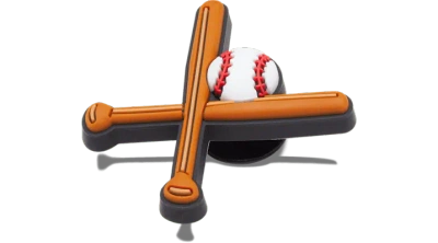 Jibbitz Baseball Bats And Ball In Black