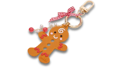 Jibbitz Gingerbread Man Bag Charm In Orange