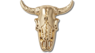 Jibbitz Gold Cow Skull