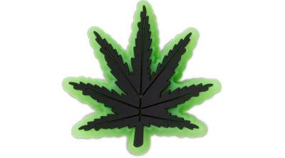 Jibbitz Lights Up Hemp Leaf In Green