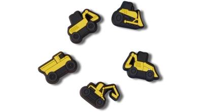 Jibbitz Mini Construction Vehicles 5 Pack In Multi