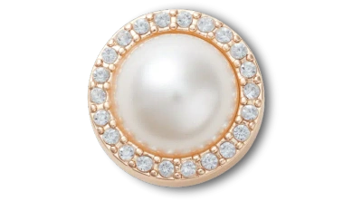 Jibbitz Pearl With Diamonds In Gold