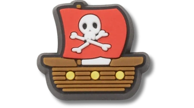Jibbitz Tiny Pirate Ship In Red