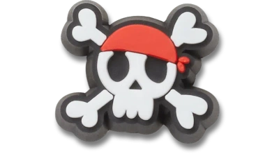 Jibbitz Tiny Pirate Skull In White