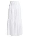 Jijil Woman Maxi Skirt White Size 8 Polyester, Cotton