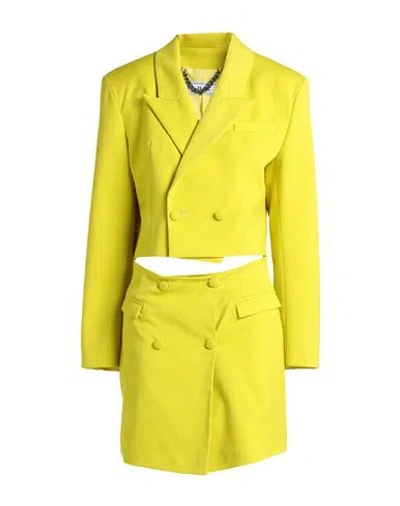 Jijil Woman Suit Yellow Size 4 Polyester, Viscose, Elastane