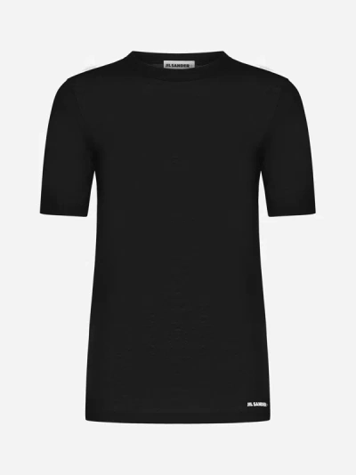 Jil Sander+ Logo Cotton T-shirt In Black