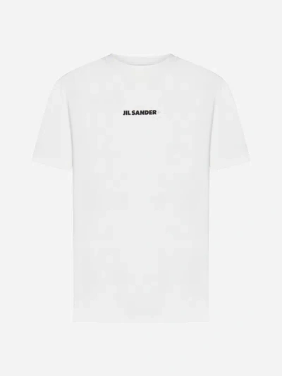 Jil Sander+ Logo Cotton T-shirt In Porcelain