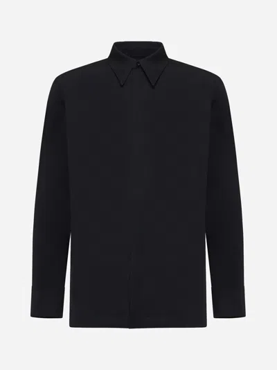 Jil Sander Black Wool Shirt