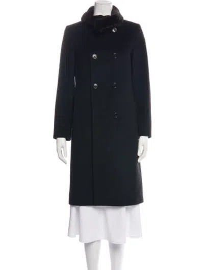 Pre-owned Jil Sander Cashmere Peacoat In Black