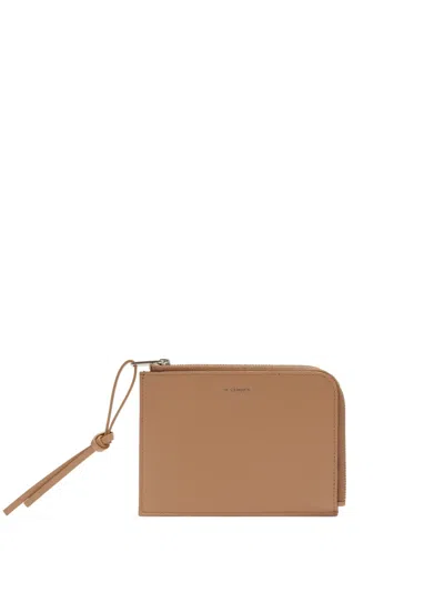 Jil Sander Giro Logo-embossed Leather Wallet In Neutrals