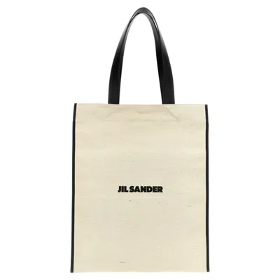 Pre-owned Jil Sander Jute And Cotton Tote Bag � Beige In Brown