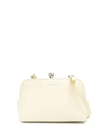 Jil Sander Kisslock Leather Mini Bag In 黄色