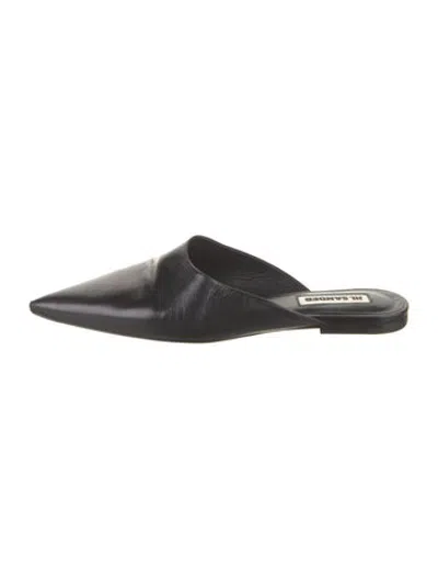 Pre-owned Jil Sander Leather Mules In Black