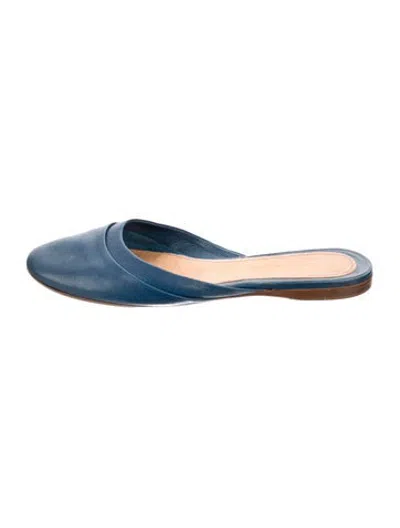 Pre-owned Jil Sander Leather Mules In Blue