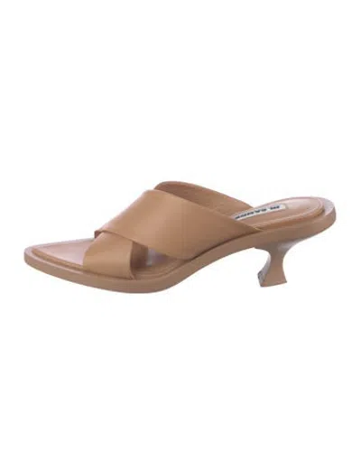 Pre-owned Jil Sander Leather Slides In Neutrals