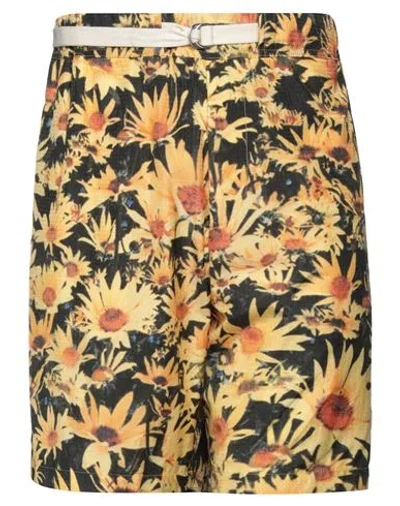 Jil Sander Man Shorts & Bermuda Shorts Yellow Size 32 Polyamide