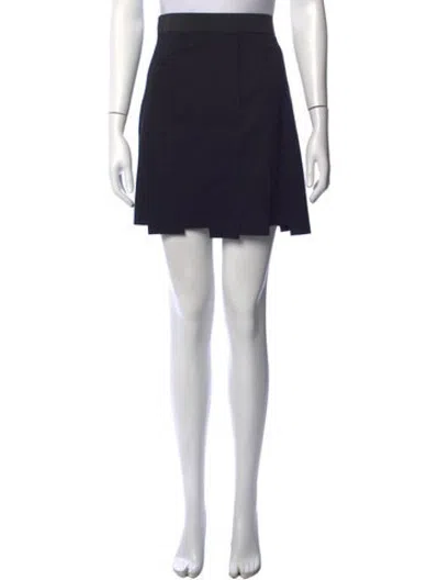 Pre-owned Jil Sander Pleated Accents Mini Skirt In Blue
