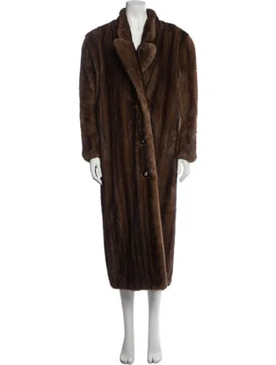 Pre-owned Jil Sander Vintage 1990's Fur Coat In Brown
