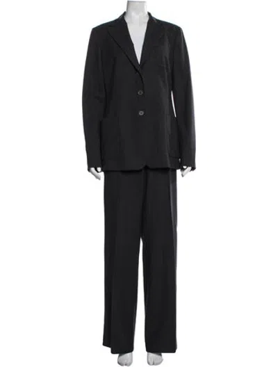 Pre-owned Jil Sander Virgin Wool Pantsuit In Blue