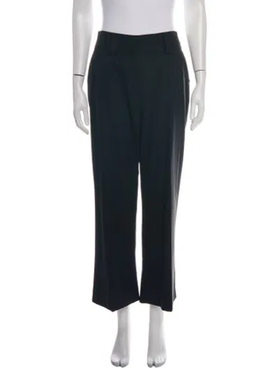 Pre-owned Jil Sander Virgin Wool Straight Leg Pants In Black