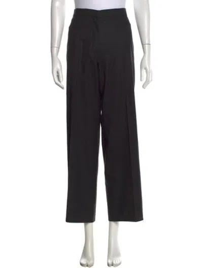 Pre-owned Jil Sander Virgin Wool Wide Leg Pants In Black