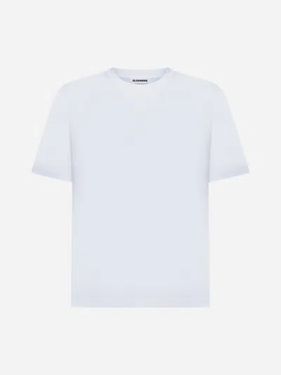 Jil Sander White Cotton Jersey Crewneck T-shirt
