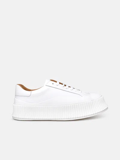 Jil Sander White Leather Sneakers