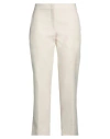 Jil Sander Woman Pants Ivory Size 4 Cotton In White