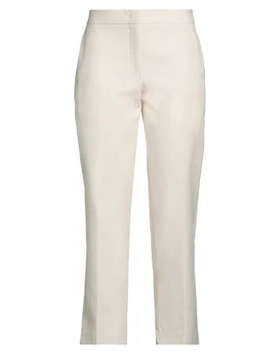 Jil Sander Woman Pants Ivory Size 4 Cotton In White