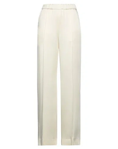 Jil Sander Woman Pants Ivory Size 6 Acetate, Viscose In White
