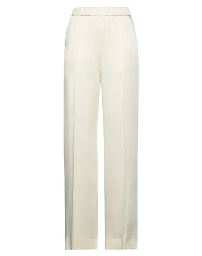 Jil Sander Woman Pants Ivory Size 2 Acetate, Viscose In White