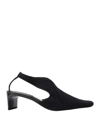 Jil Sander Woman Pumps Black Size 8.5 Textile Fibers