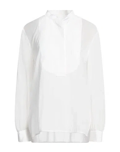 Jil Sander Woman Top White Size 8 Cotton