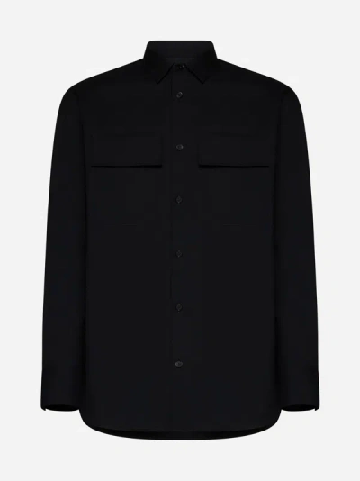 Jil Sander Wool Shirt In Black