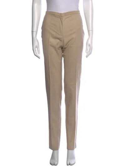 Pre-owned Jil Sander Wool Straight Leg Pants In Neutrals