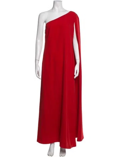 Pre-owned Jill Stuart One-shoulder Long Dress In Pink/red