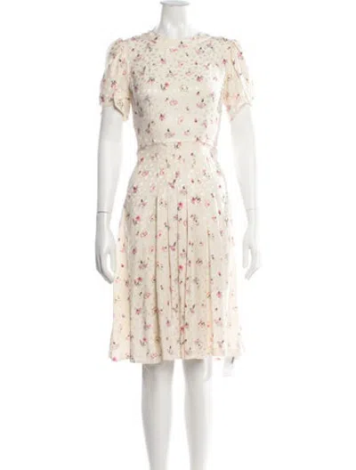 Pre-owned Jill Stuart Silk Knee-length Dress In Neutrals