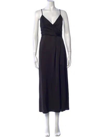 Pre-owned Jill Stuart V-neck Midi Length Dress In Blue