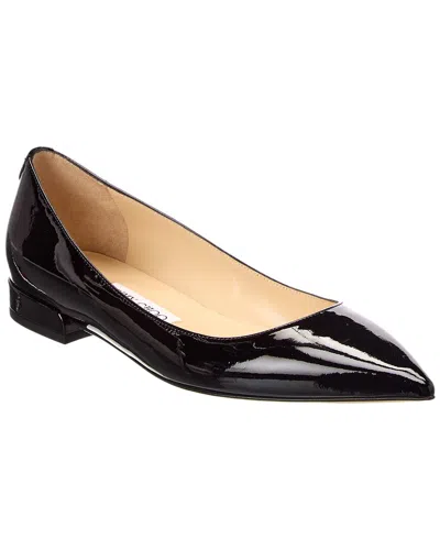 Jimmy Choo Alvena Patent Ballerina Flat In Black