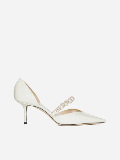 Jimmy Choo Aurelie Patent Leather Pumps In White