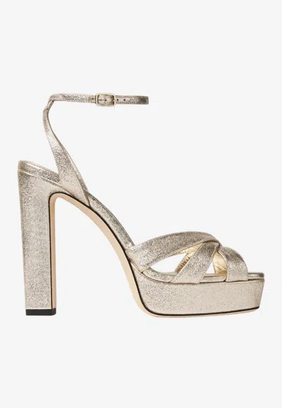 Jimmy Choo Kove 120 Metallic Platform Sandals In Multi
