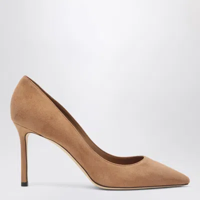 Jimmy Choo Romy 85 Pumps In Toffee Colour Suede