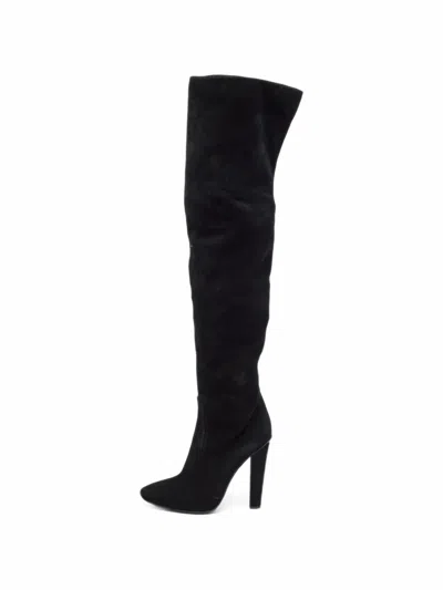 Pre-owned Jimmy Choo Slouched Pointed-toe Boots In Black