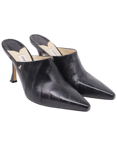 Pre-owned Jimmy Choo Women's Leather Rya 90 Mule (authentic Pre-loved)