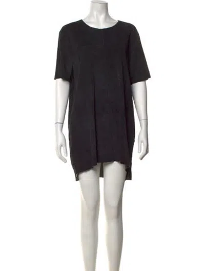 Pre-owned Jitrois Lambskin Mini Dress In Black