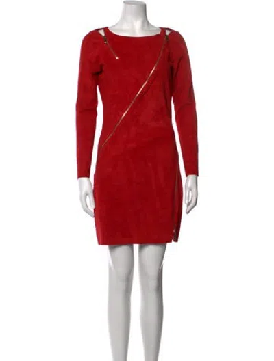 Pre-owned Jitrois Lambskin Mini Dress In Red