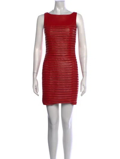Pre-owned Jitrois Lambskin Mini Dress In Red