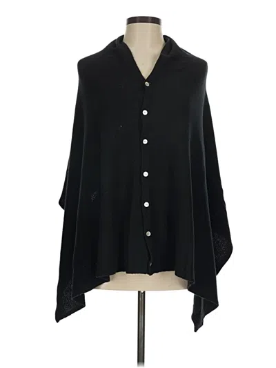 Pre-owned Jjill Poncho In Black